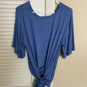 Fashion Nova Cotton Baby Blue Top